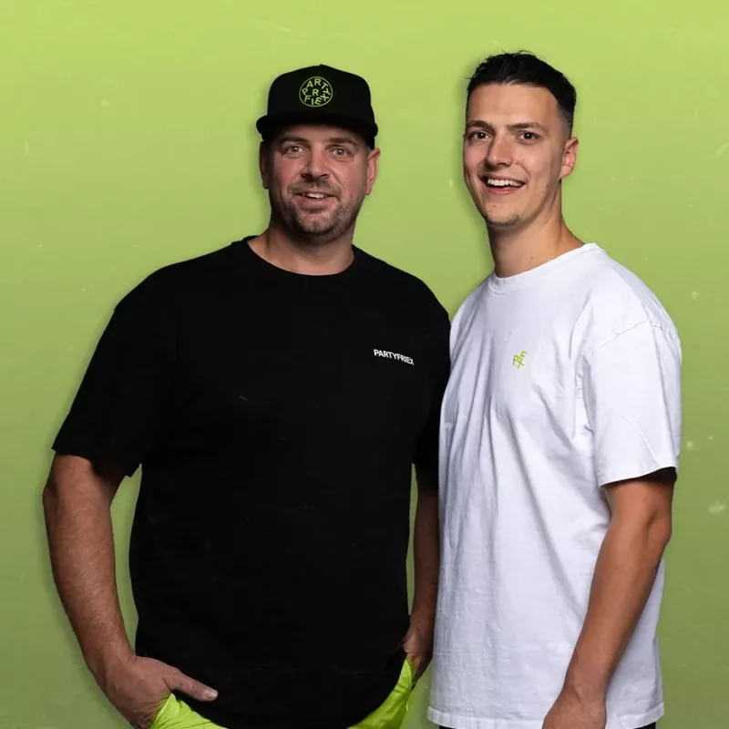 Persfoto PartyfrieX — Tom en Kamiel